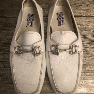 Salvatore Ferragamo White Loafers - Parigi